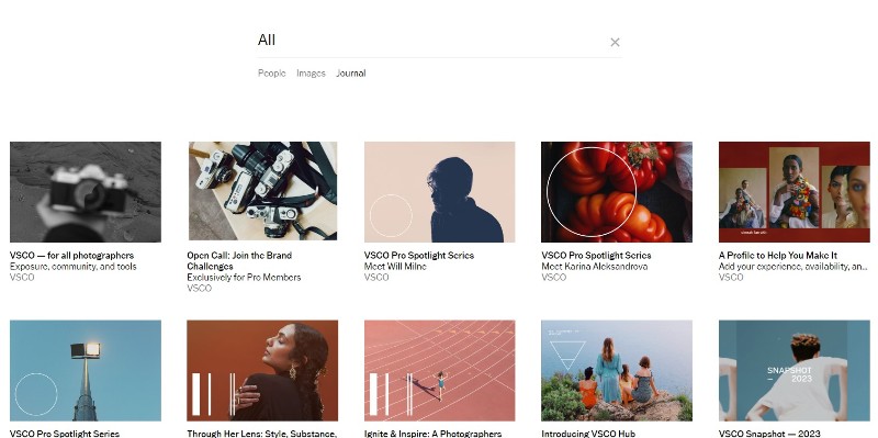 Vsco Journal Search