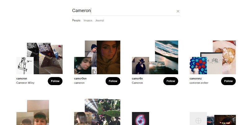 VSCO people Search Feature